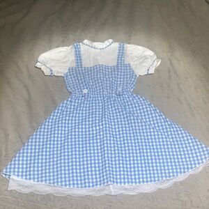 Dorothy Costume: Blue and White Gingham Dress with Lace Trim